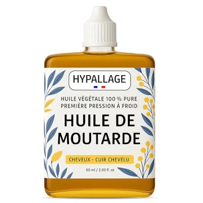 Image de Huile de Moutarde Pousse Cheveux Soin Capillaire Nourrissant Hair Growth Mustard Oil Embouteillée en France 60ml