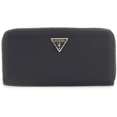 Afbeelding van GUESS Portemonnee Talent SLG Large Zip Around Wallet Black Zwart