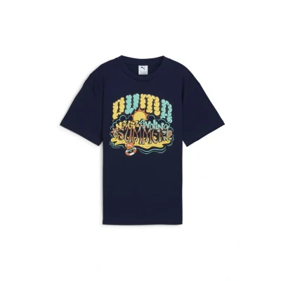 Afbeelding van Graphics III T shirt voor Heren, Blauw, Maat 7 8Y PUMA