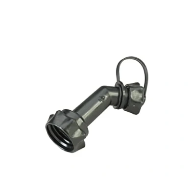 Afbeelding van hünersdorff Stijve afvoerslang met HD PE sluiting voor kleine jerrycans en dubbele ECO+PROFI, zwart, 819911