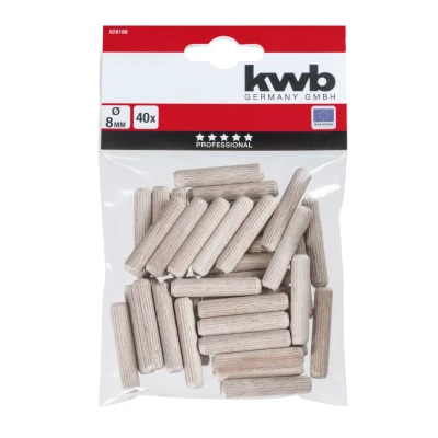 Afbeelding van KWB Houten deuvels 8mm 40 stuks