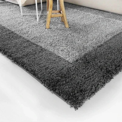 Afbeelding van Hoogpolig Vloerkleed Shaggy Trend Lijstmotief Grijs 120x170 Cm