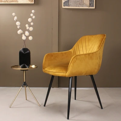 Afbeelding van Gaby armstoel velvet goud