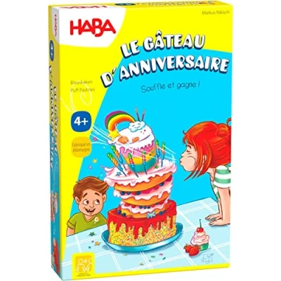 Afbeelding van HABA Verjaardagstaart bedrijf kind een behendigheidsspel en ademspel 4 jaar plus 307032, kleurrijk