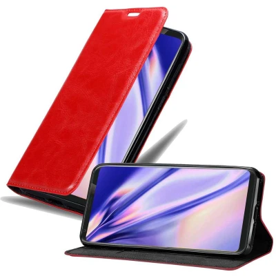 Afbeelding van Cadorabo Hoesje geschikt voor LG V35 in APPEL ROOD Beschermhoes met magnetische sluiting, standfunctie en kaartvakje Book Case Cover Etui