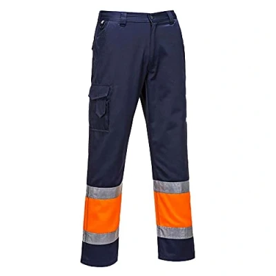 Afbeelding van Portwest E049 heren vechtbroek tweekleurig hoge zichtbaarheid, oranje/koningsblauw