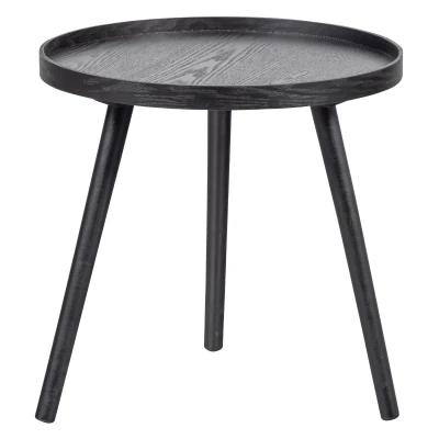 Afbeelding van Woood Mesa bijzettafel hout zwart middel