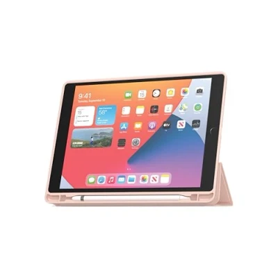Image de MW SlimSkin Étui à rabat pour tablette microfibre rose Apple 11 inch iPad Pro (3ème génération, 4ème génération)