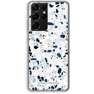 Afbeelding van Case Company® hoesje geschikt voor Samsung Galaxy S21 Ultra Terrazzo N1 Soft Cover Telefoonhoesje Bescherming aan alle Kanten en Schermrand