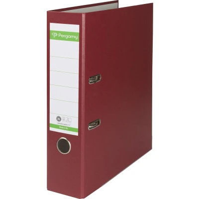 Afbeelding van Pergamy ordner, voor ft A4, uit Recycolor papier, rug van 8 cm, bordeaux ordner
