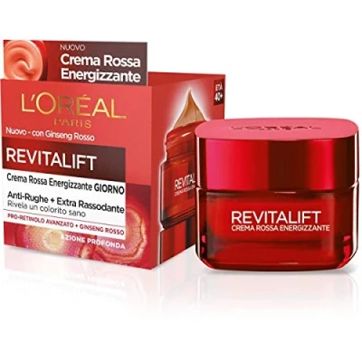 Afbeelding van L&#039;Oréal Paris Behandelingen Gezichtscrème voor Dag, Energizend, Anti Rimpel, Revitalift, Extra Verstevigende Formule, Verrijkt met Rode Ginseng en Advanced Proretinol, 50 ml