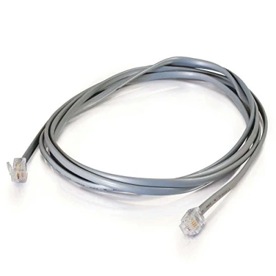 Afbeelding van C2G RJ11 6P4C rechte modulaire kabel C RJ 11 m 3 grijs