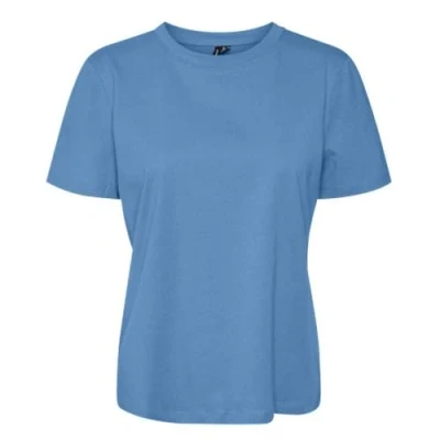 Image de VERO MODA Vmpaulina Ss Ga JRS Noos T shirt pour femme, Blue Jasper, S