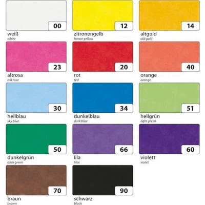 Afbeelding van Transparant papier Folia 42gr 70x100cm 25 vel assorti