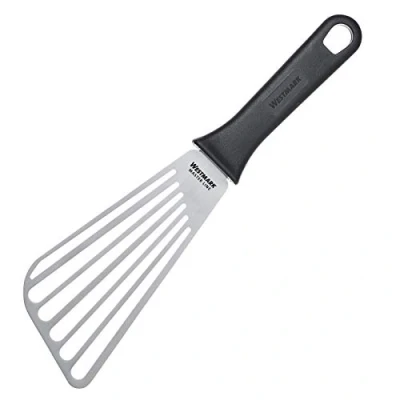 Afbeelding van Westmark Master Line 13352270 grillspatel, recht, flexibel, sleuf, 8,5 x 16,5 cm, lengte 29,5 roestvrij staal/kunststof Line, zwart/zilver