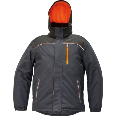 Afbeelding van Knoxfield Winterjas parka antraciet/geel, maat 2XL