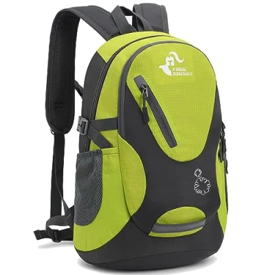 Afbeelding van Bseash Kleine wandelrugzak, 20 liter, licht, waterdicht, reisrugzak voor kinderen, meisjes, jongens, kamperen, fietsen, Apple Groen