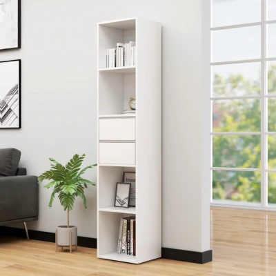 Afbeelding van Boekenkast 36x30x171 cm bewerkt hout wit