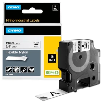 Afbeelding van Dymo 18489 (S0718120) Tape Zwart op wit (19 mm)