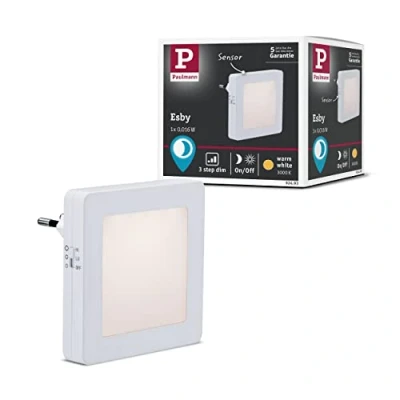 Afbeelding van Paulmann Esby 92493 LED nachtlamp Vierkant Warmwit Wit