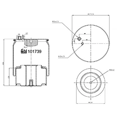 Afbeelding van FEBI BILSTEIN 101739 Veerbalg, luchtvering