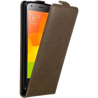 Afbeelding van Cadorabo Hoesje geschikt voor Xiaomi Mi 2 in KOFFIE BRUIN Beschermhoes flip design Case Cover met magnetische sluiting