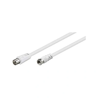 Afbeelding van F (m) Coax IEC (v) coaxkabel / wit 2,5 meter