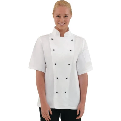 Afbeelding van Whites Chicago unisex koksbuis korte mouw wit XL