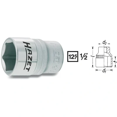 Afbeelding van HAZET 900 9 Steeksleutelelement DIN3124, ISO2725 1 Chroom vanadium staal gekarteld