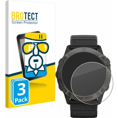 Afbeelding van BROTECT Glas Screenprotector voor Garmin Fenix 6X Pro Solar Gehard Beschermglas 9H (3 Stuks)