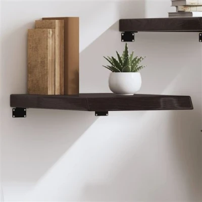 Afbeelding van Wandschap 40x60x6 cm behandeld massief eikenhout donkergrijs