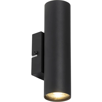 Afbeelding van QAZQA Moderne smart wandlamp zwart incl. 2 Wifi GU10 Jeana