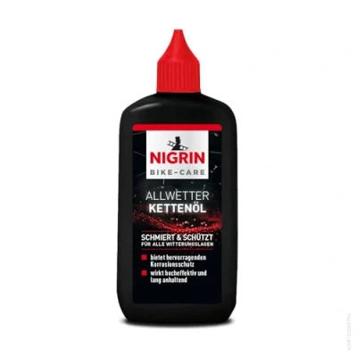 Afbeelding van Nigrin Bike Care All Weather Kettingolie 100ml voor fietsen