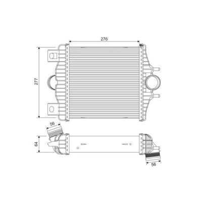 Afbeelding van VALEO 818384 Intercooler Aluminium Zonder sensor