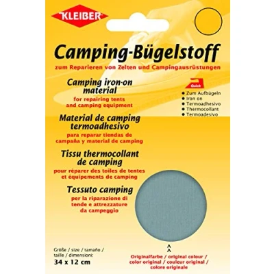 Afbeelding van Kleiber Reparatiepatch van 100% katoen, voor tent/luifel, grijs, ijzer