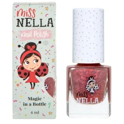 Afbeelding van Miss Nella New Magic Collection Shazam speciale rode nagellak met glitter voor kinderen, peel off formule, op waterbasis en geurloos