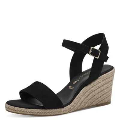 Afbeelding van Tamaris 1 28300 42 Keil sandalen voor dames, zwart., 40 EU