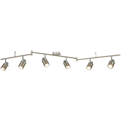 Afbeelding van Searchlight Samson Opbouwspot 6L 180 X 13 19,5 Cm IP44 Satijn Zilver
