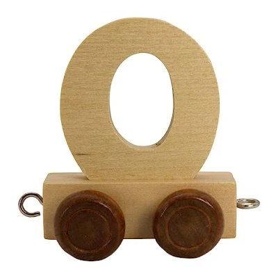 Afbeelding van GICO Houten letters, letter trein aanhanger, locomotief, wagen, A Z, hoogte. 5,5 cm