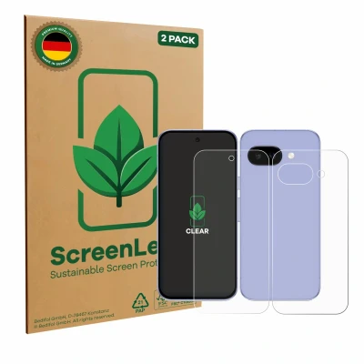Afbeelding van ScreenLeaf Screenprotector voor Google Pixel 9a (Voor+Achter) Duurzame schermbescherming Folie Beschermfolie transparant (2 Stuks)
