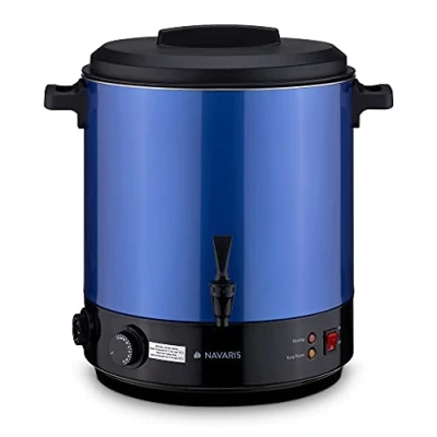 Afbeelding van Navaris inmaakketel Met glühwein functie Inclusief thermostaat en timer tot 120 minuten Temperatuur van 30 100C thermostaatkraan 27 liter
