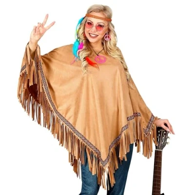 Afbeelding van WIDMANN Luxe indianenponcho voor volwassenen