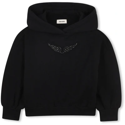Afbeelding van Zadig &amp; Voltaire Sweater met capuchon Zwart Maat 152