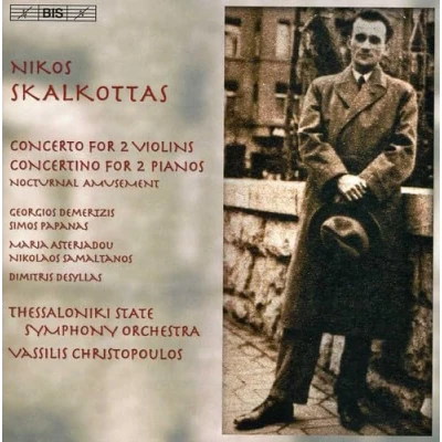 Afbeelding van Georgios Demertzis, Thessaloniki State Symphony Orchestra Skalkottas: Concertos For 2 Voilins &amp; Pianos (CD)
