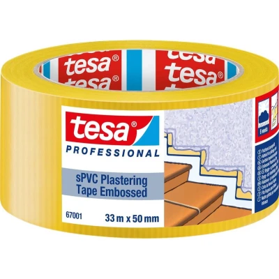 Afbeelding van tesa SPVC EMBOSSED 67001 00001 00 Gipstape Professional Geel (l x b) 33 m 50 mm 1 stuk(s)