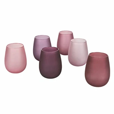 Afbeelding van Villa d&#039;Este Home Tivoli Happy Hour Provence Set van 6 matwaterglazen glas, 500 ml