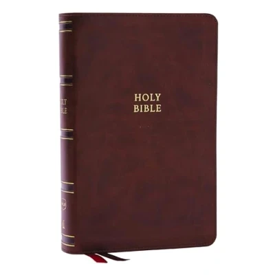 Afbeelding van NKJV, Single Column Reference Bible, Verse by verse, Brown Leathersoft, Red Letter, Comfort Print (Thumb Indexed)