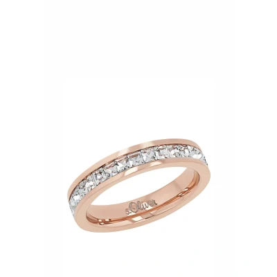 Afbeelding van s.Oliver Ring Rose goldcoloured, Dames, Maat: 52, gold coloured
