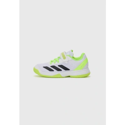 Afbeelding van adidas Performance Courtflash Tennisschoenen met Klittenband Kids Kinderen Wit 28