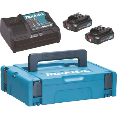 Afbeelding van Makita Startset DC10SA/2Xbl1020b In Box Met Oplader DC10SB 2 Accu&#039;s BL1021B Passend op Model: SK10GDZ , SK20GDZ SK40GDZ